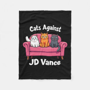 Katten tegen J.D. Vance Kinderloze Cat Ladies Couc Fleece Deken