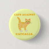 "Katten tegen katrollen" Ronde Button 3,2 Cm (Voorkant)