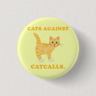 "Katten tegen katrollen" Ronde Button 3,2 Cm