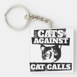 Katten tegen kattenoproepen sleutelhanger