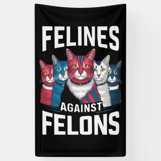 Katten tegen Misdadigers Spandoek (Verticaal)