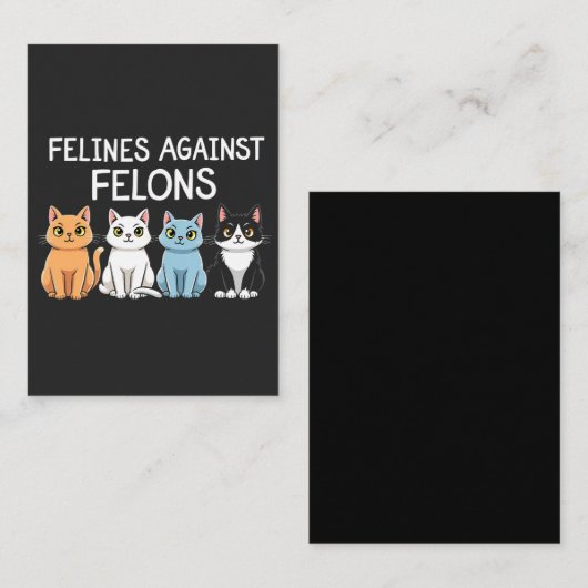 Katten tegen misdadigers Trump Harris Verkiezing K Notitiekaartje (Voorkant / Achterkant)