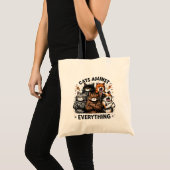 Katten Tegen Tote Bag (Voorkant (product))