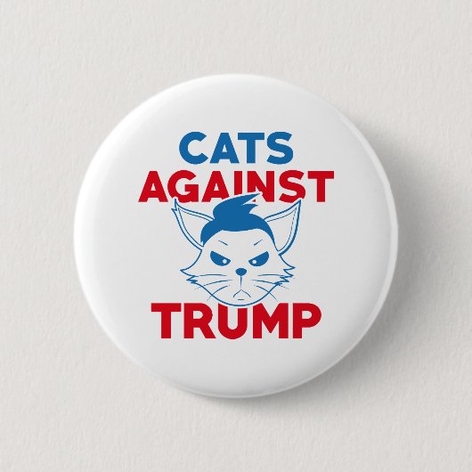 Katten tegen Trump Ronde Button 5,7 Cm (Voorkant)