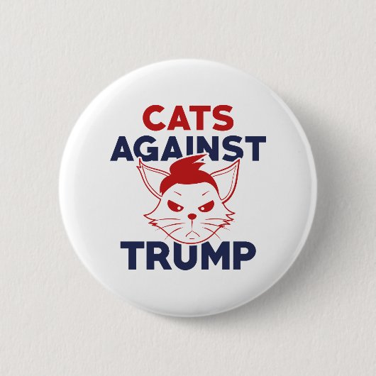 Katten tegen Trump Ronde Button 5,7 Cm (Voorkant)