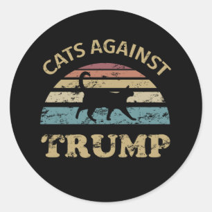 Katten tegen Trump Ronde Sticker