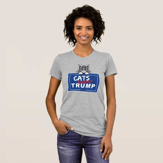 KATTEN TEGEN TRUMP T-SHIRT (Voorkant volledig)