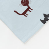 Katten Tekendekens Fleece Deken (Hoek)