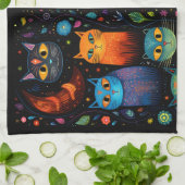 katten theedoek (Gevouwen)