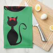 Katten thuis theedoek (Quarter Fold)