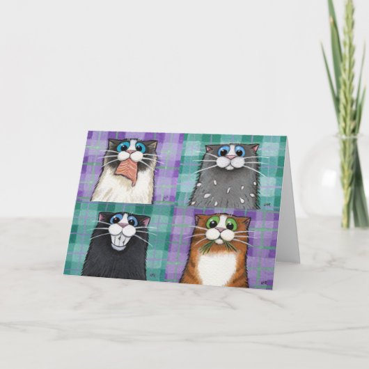 Katten tot geen goed Wenskaart Kaart (Voorkant)