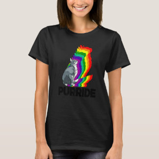 Katten trots Purride Kat Regenboog Kleur  Kat  Kit T-shirt