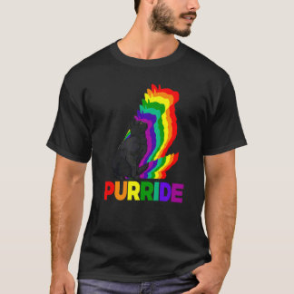 Katten trots Purride Kat Regenboog Kleur  Kat  Kit T-shirt