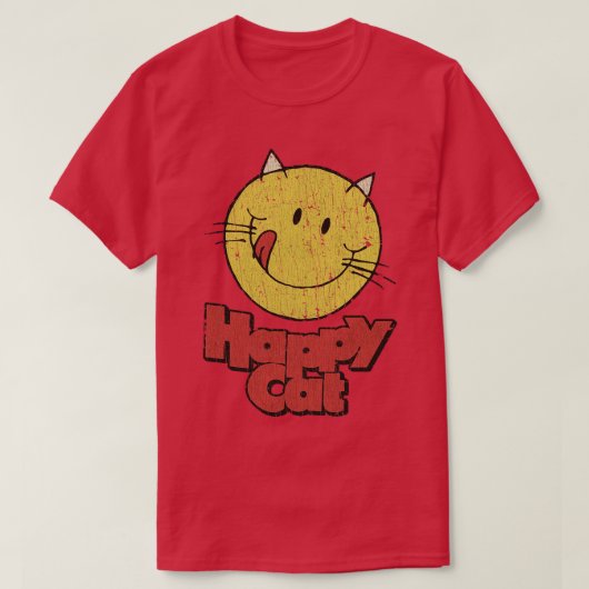 Katten TShirtHappy Cat 98 TShirt (Design voorkant)