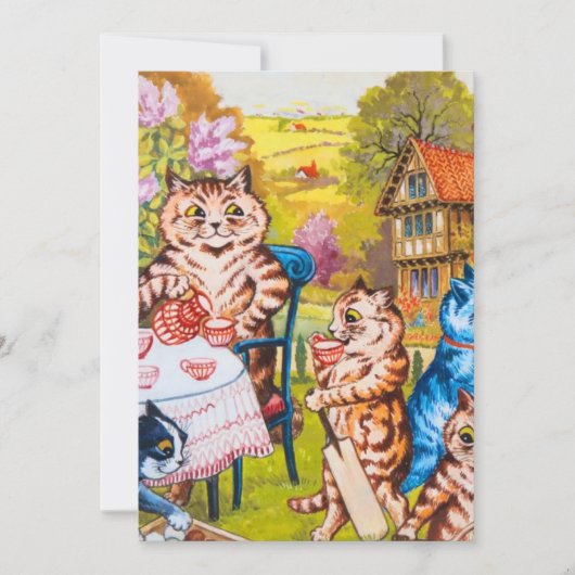 Katten Tuinfeest Kaart (Voorkant)