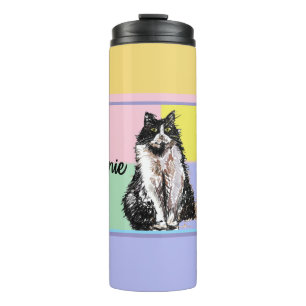 Katten Tuxedo Pastel Katten Dames Pastel Kleuren Thermosbeker