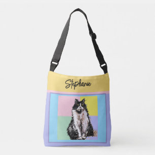 Katten Tuxedo Pastel Katten Dames Pastelkleuren Crossbody Tas