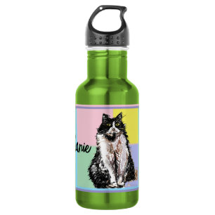 Katten Tuxedo Pastel Katten Dames Pastelkleuren Waterfles