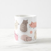 Katten uitdrukkingen gedrukte mok (Center)