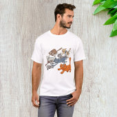Katten uitvoeren t-shirt
