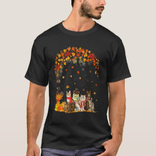 Katten vallen herfst blad boom Kat T-shirt