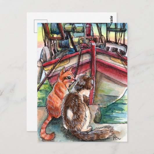 Katten van de Dock Briefkaart (Voorkant / Achterkant)