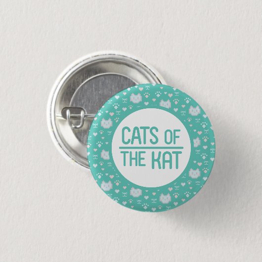 Katten van de Kat-Button Ronde Button 3,2 Cm (Voorkant /achterkant)