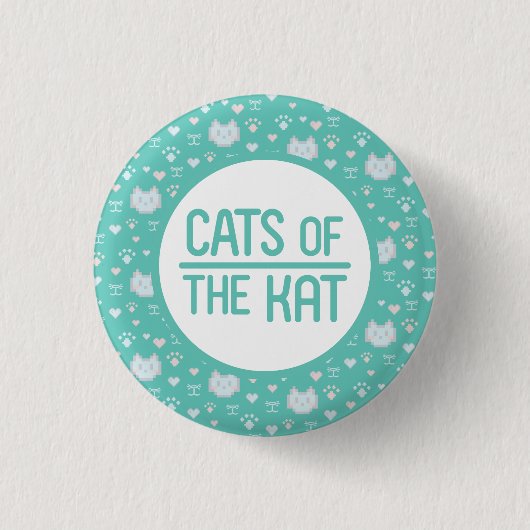 Katten van de Kat-Button Ronde Button 3,2 Cm (Voorkant)
