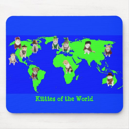 Katten van de wereld muismat (Voorkant)