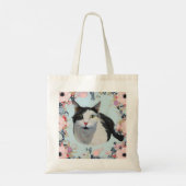 Katten van Floral Tote Bag (Achterkant)