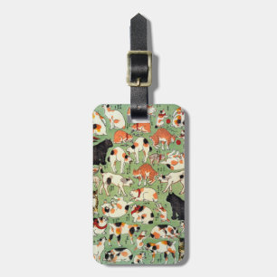Katten van het Edo-tijdperk, Yoshifuji, Ukiyo-e Bagagelabel