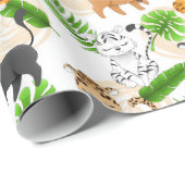 katten van Oerwoud Ras van wilde dieren Cadeaupapier (Rol Hoek)