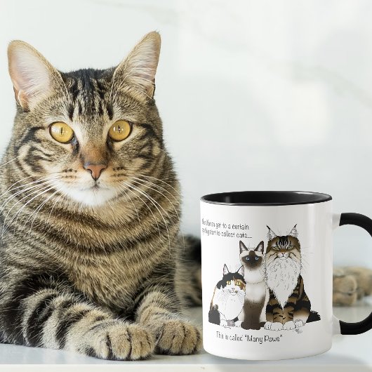 Katten Veel poten Grappig Blauw Mok