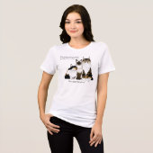 Katten veel poten grappig blauw Tri-Blend shirt (Voorkant volledig)