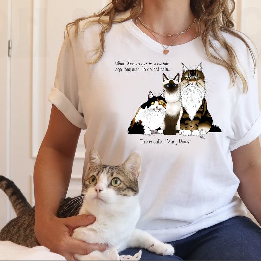 Katten veel poten grappig blauw Tri-Blend shirt