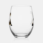 Katten veel poten grappig blauw wijnglas zonder voet (Links)