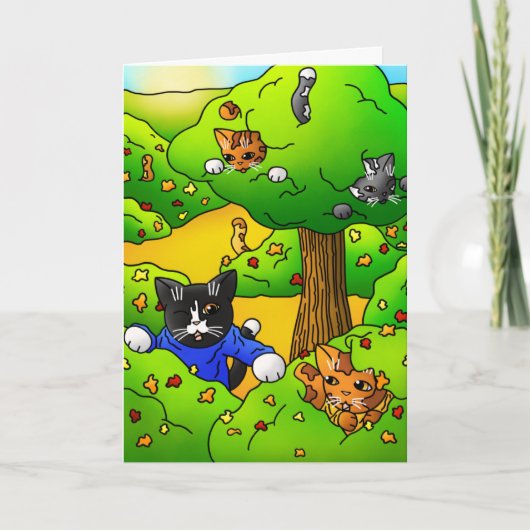 Katten verbergen en zoeken kaart (Voorkant)