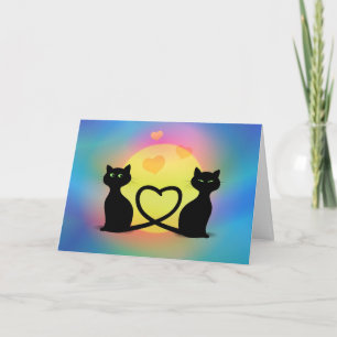 Katten verliefd kaart