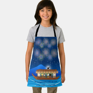 Katten Verrukking in vuurwerk Aan boord van een wo Schort