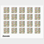 Katten! Vierkante Sticker (Vel)