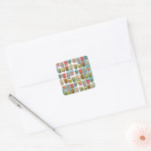 Katten! Vierkante Sticker (Envelop)