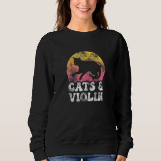 Katten Viool Vintage Retro Hobby Trui