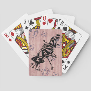 Katten vlakken Parasols Parasols Paraprellas Kunst Pokerkaarten