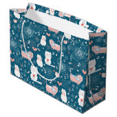 Katten, vogels en harten Gift Bag Groot Cadeauzakje (Achterkant Gekanteld)