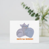 Katten voor Bernie! Briefkaart (Staand voorkant)