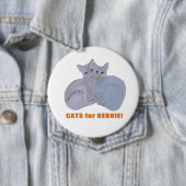 Katten voor Bernie! Ronde Button 4,0 Cm (In situ)