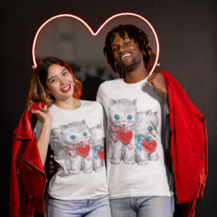 katten voor de Valentijnsdag, Retro Kitten T-shirt