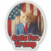 Katten voor Donald Trump 2024 Decal Bumper Sticker (Voorkant)