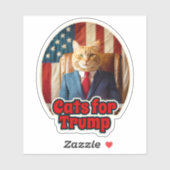 Katten voor Donald Trump 2024 Decal Bumper Sticker (Vel)