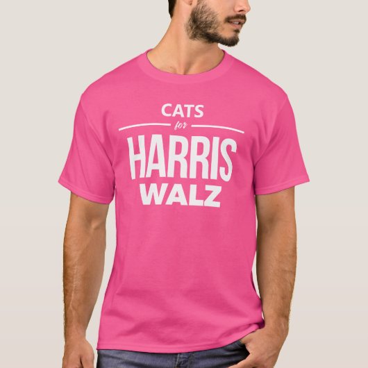 Katten voor Harris Walz T-shirt (Voorkant)